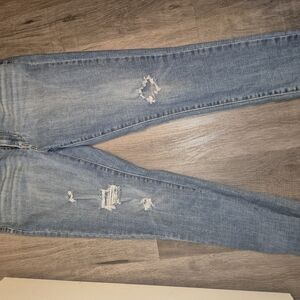 Levi's Blue Skinny Jeans with Classic Distressing